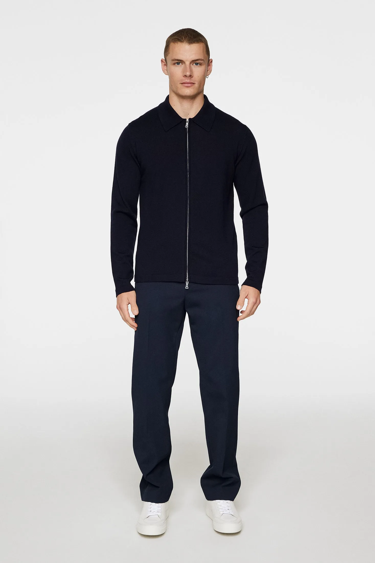 Kaleb Merino Wool Zip Cardigan