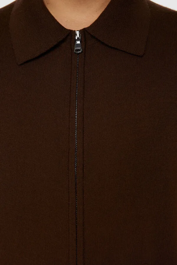 Kaleb Merino Wool Zip Cardigan