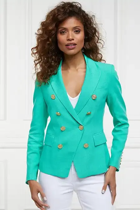 Jade Linen Knightsbridge Blazer - Linen Jade Knightsbridge Blazer