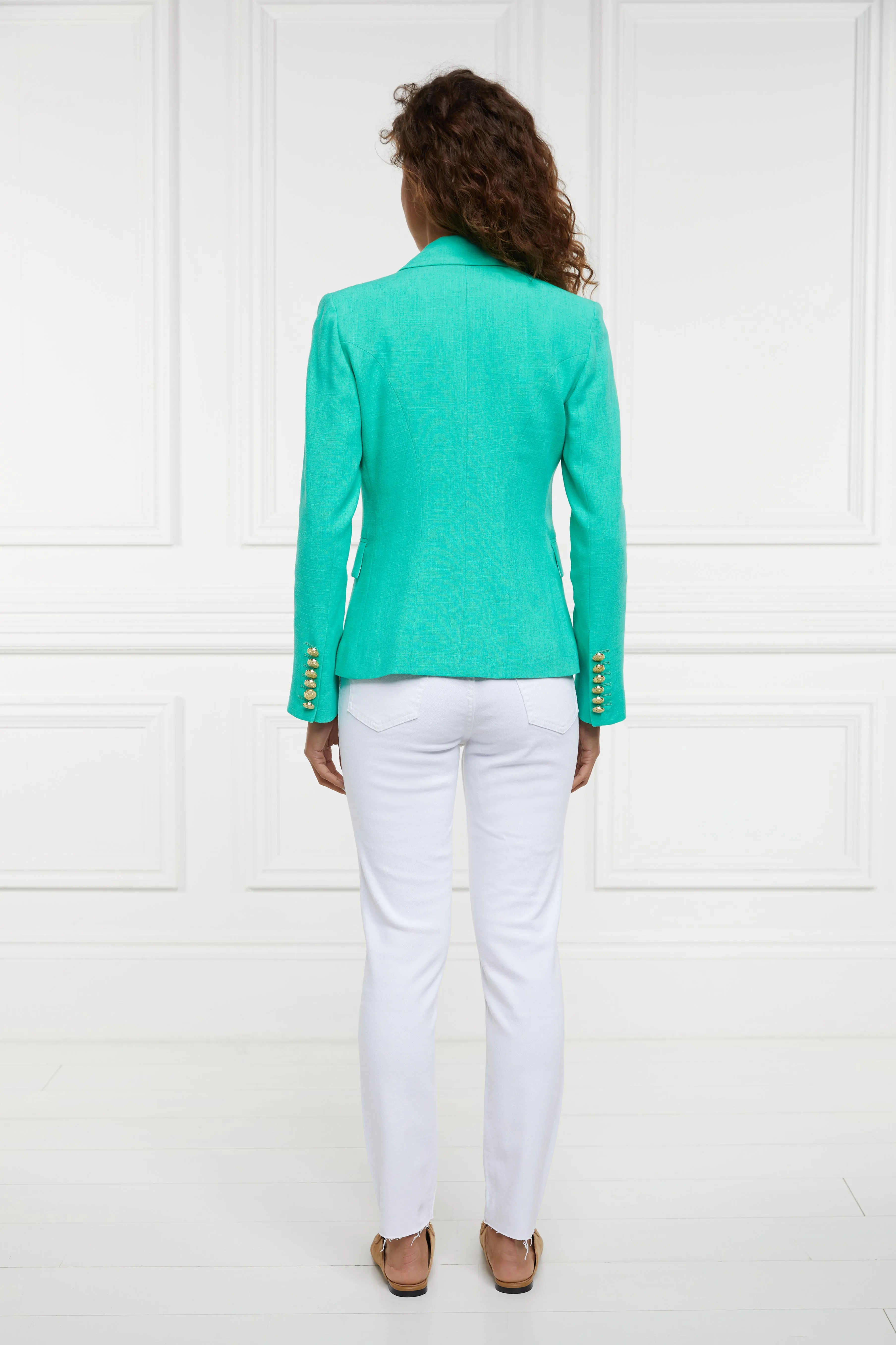 Jade Linen Knightsbridge Blazer - Linen Jade Knightsbridge Blazer