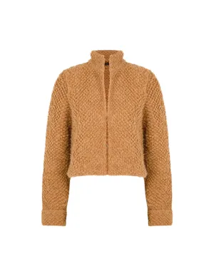 Knit Mila Short Jacket - Caramel