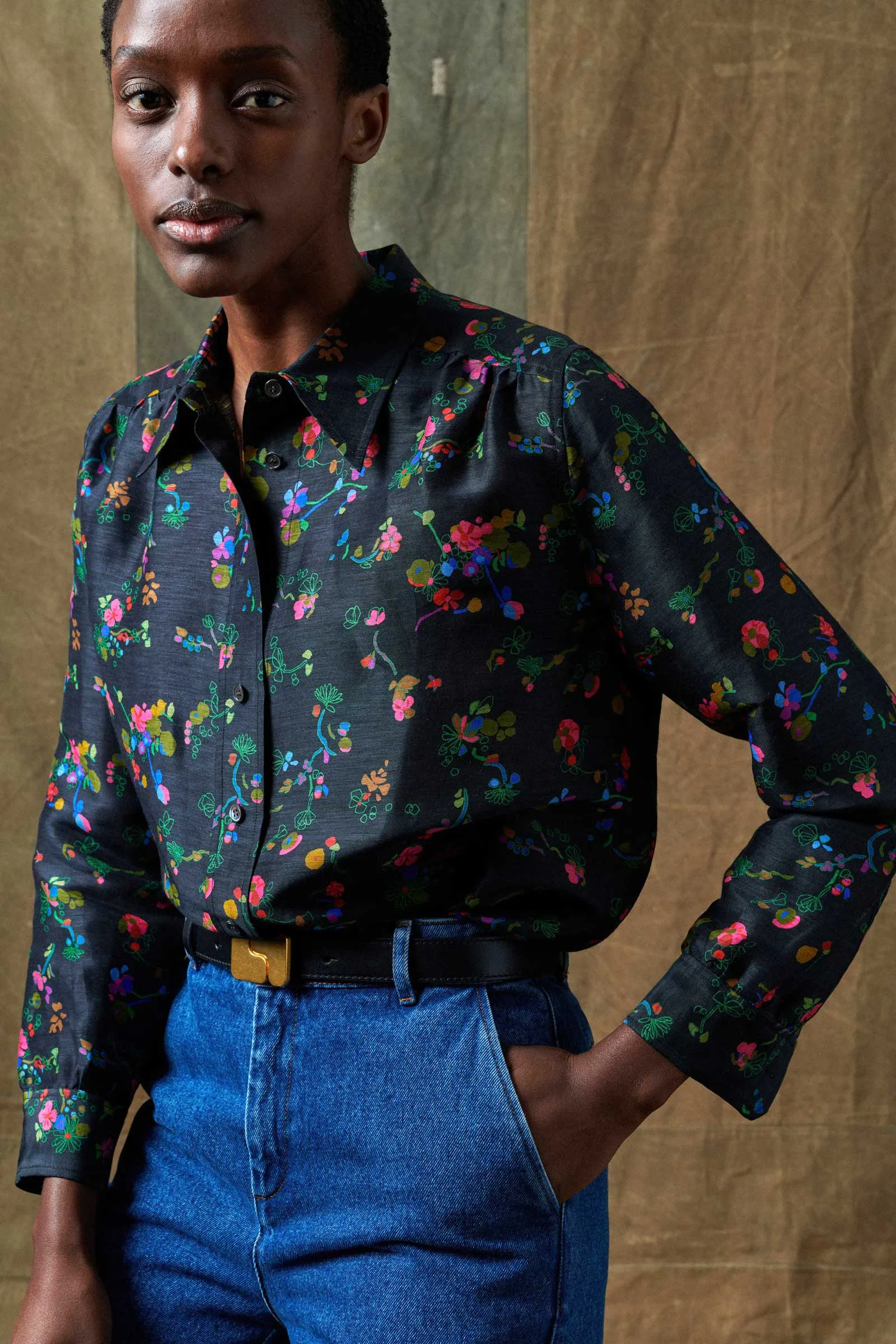 Lucrece Silk-Blended Shirt