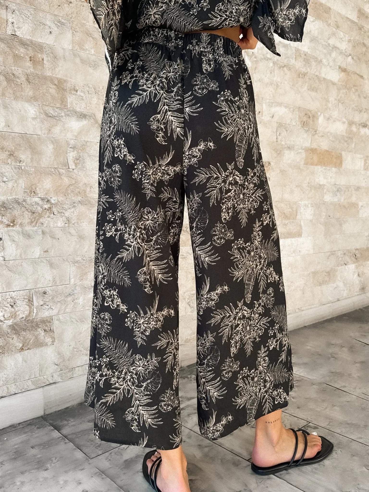 Marseille Wide Leg Pants in Black