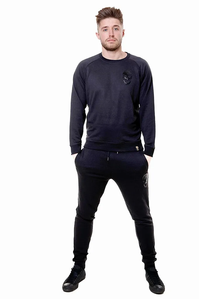 Mens Black Slim Fit Sweatshirt