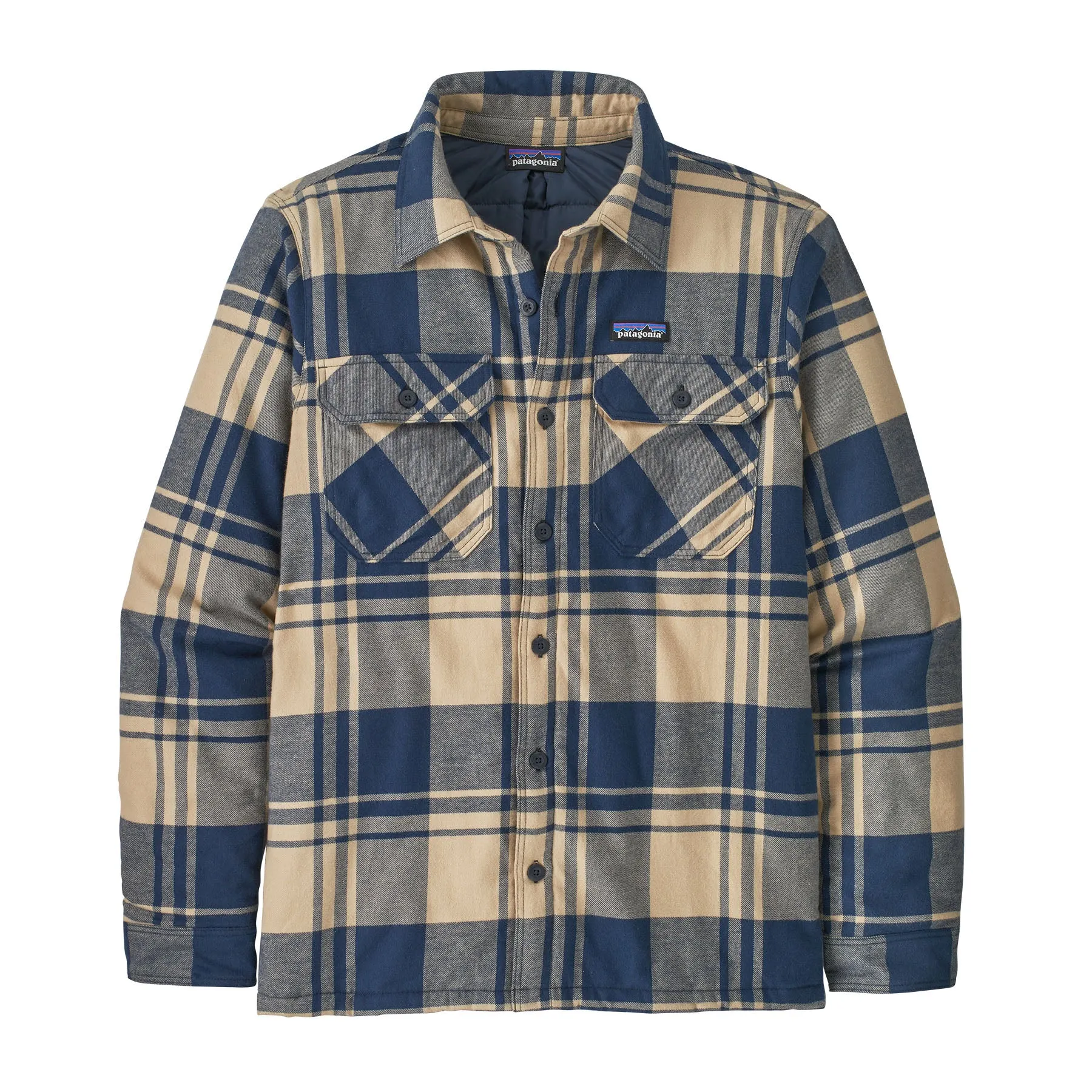 Mens Organic Cotton Midweight Insulated Fjord Flannel Shirt - Cozy & Stylish Casual Winter Wear