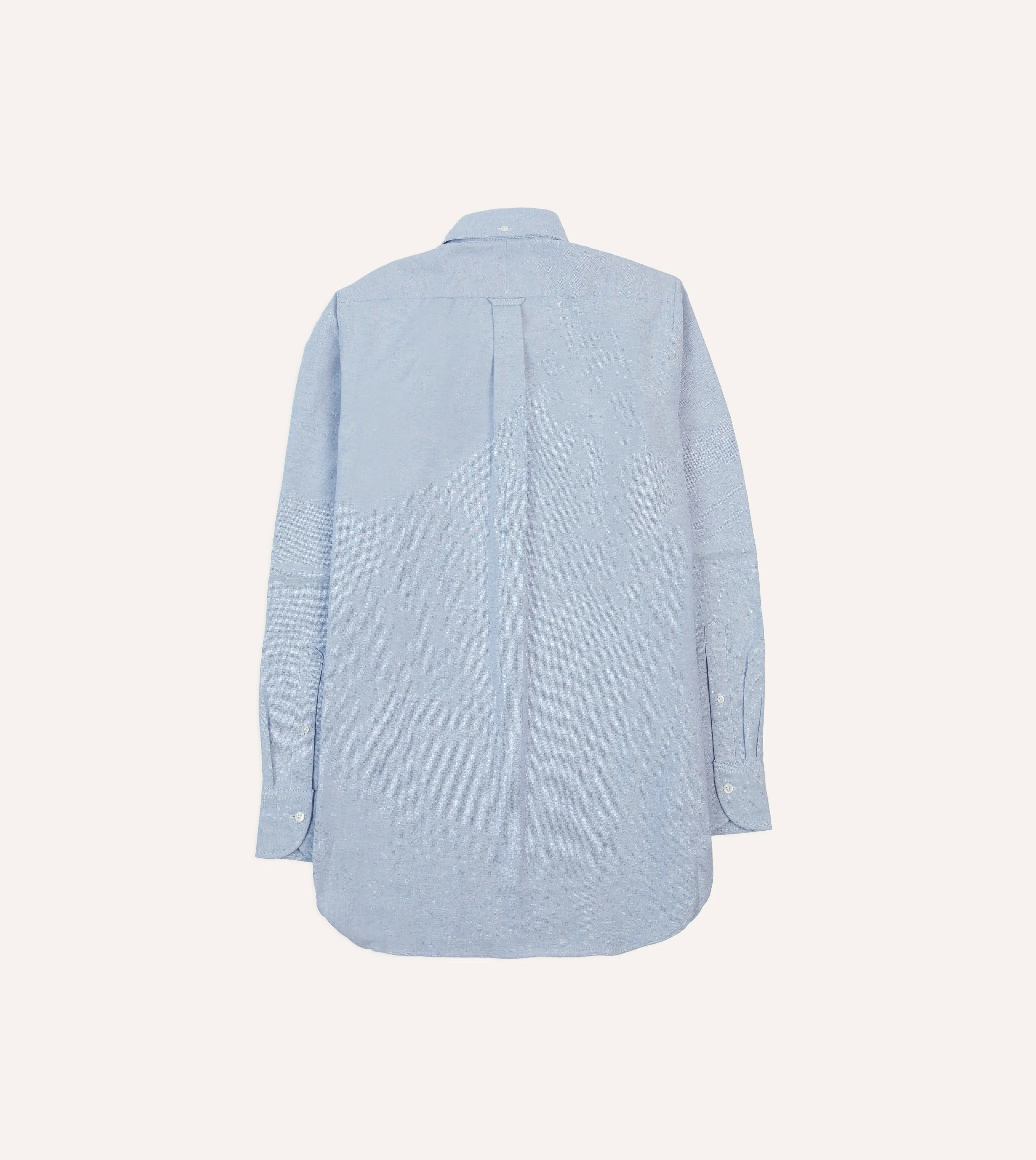 Mid-Blue Cotton Oxford Cloth Button-Down Shirt