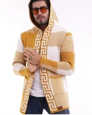 Mustard/White Cardigan