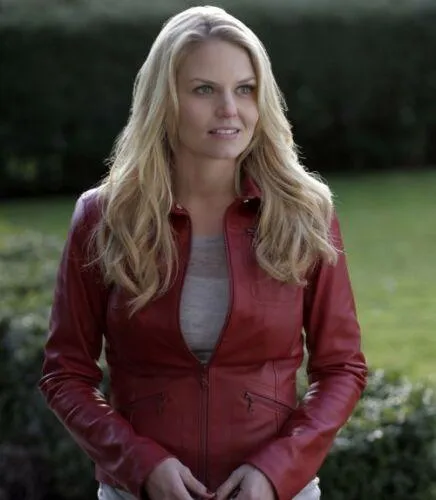 ONCE UPON A TIME" Jennifer Morrison "Emma Swan" Ladies Red Sheep Leather Jacket