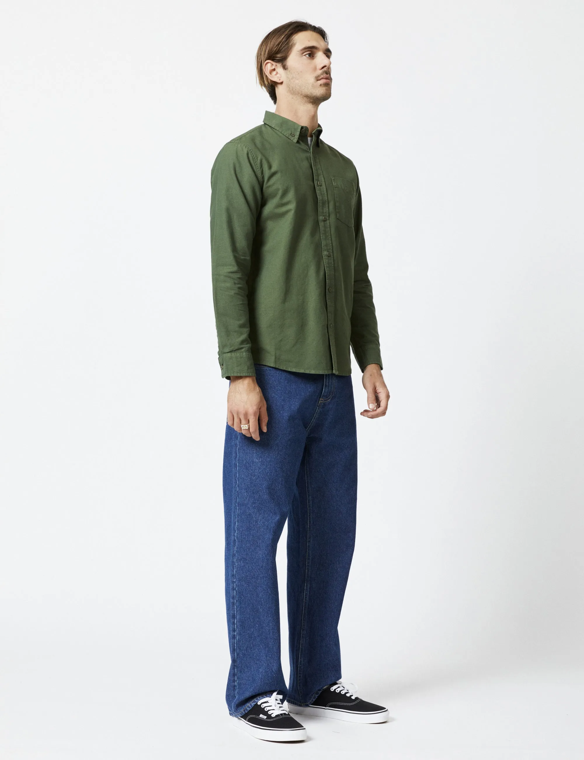 Oxford Long Sleeve Shirt - Fatigue