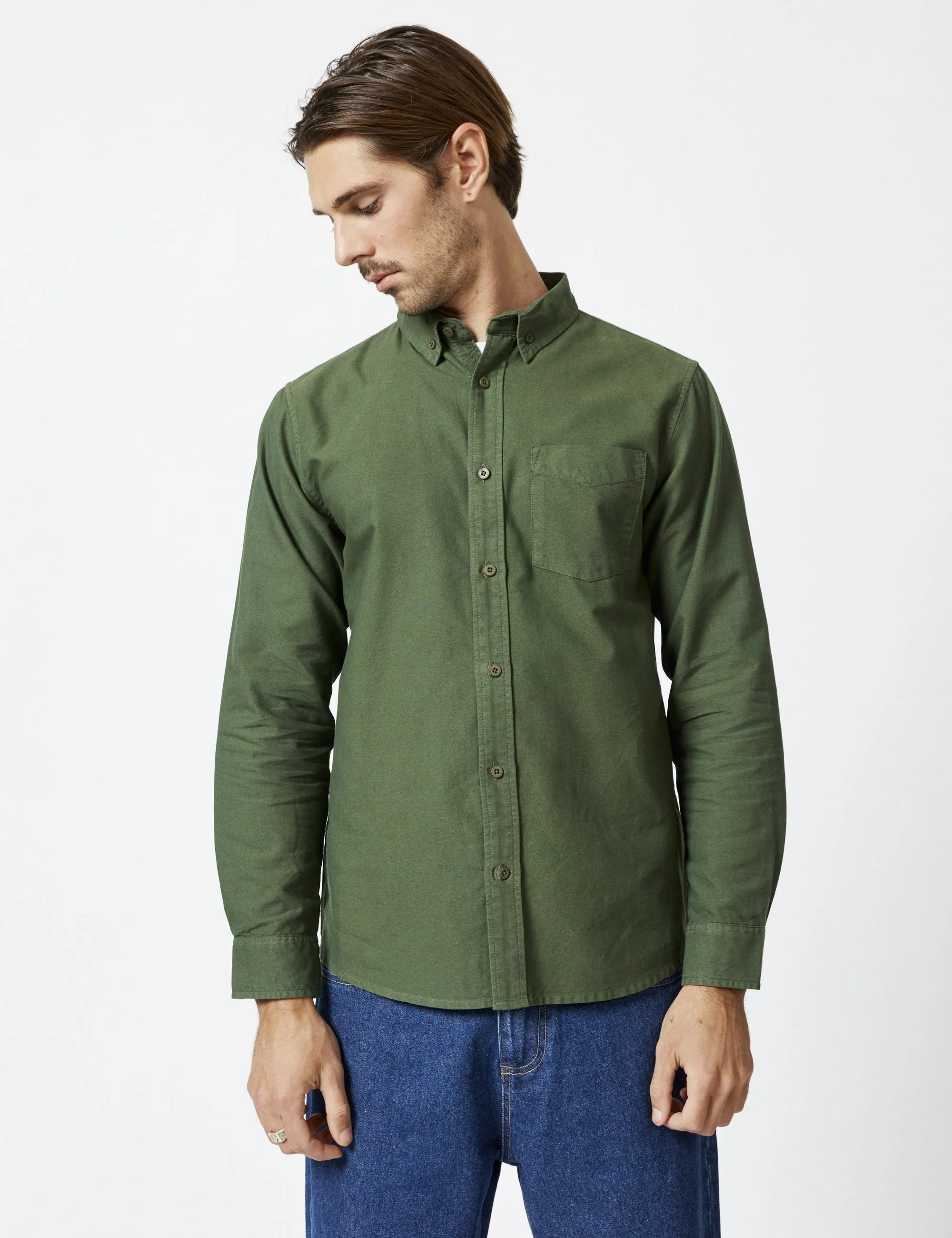 Oxford Long Sleeve Shirt - Fatigue