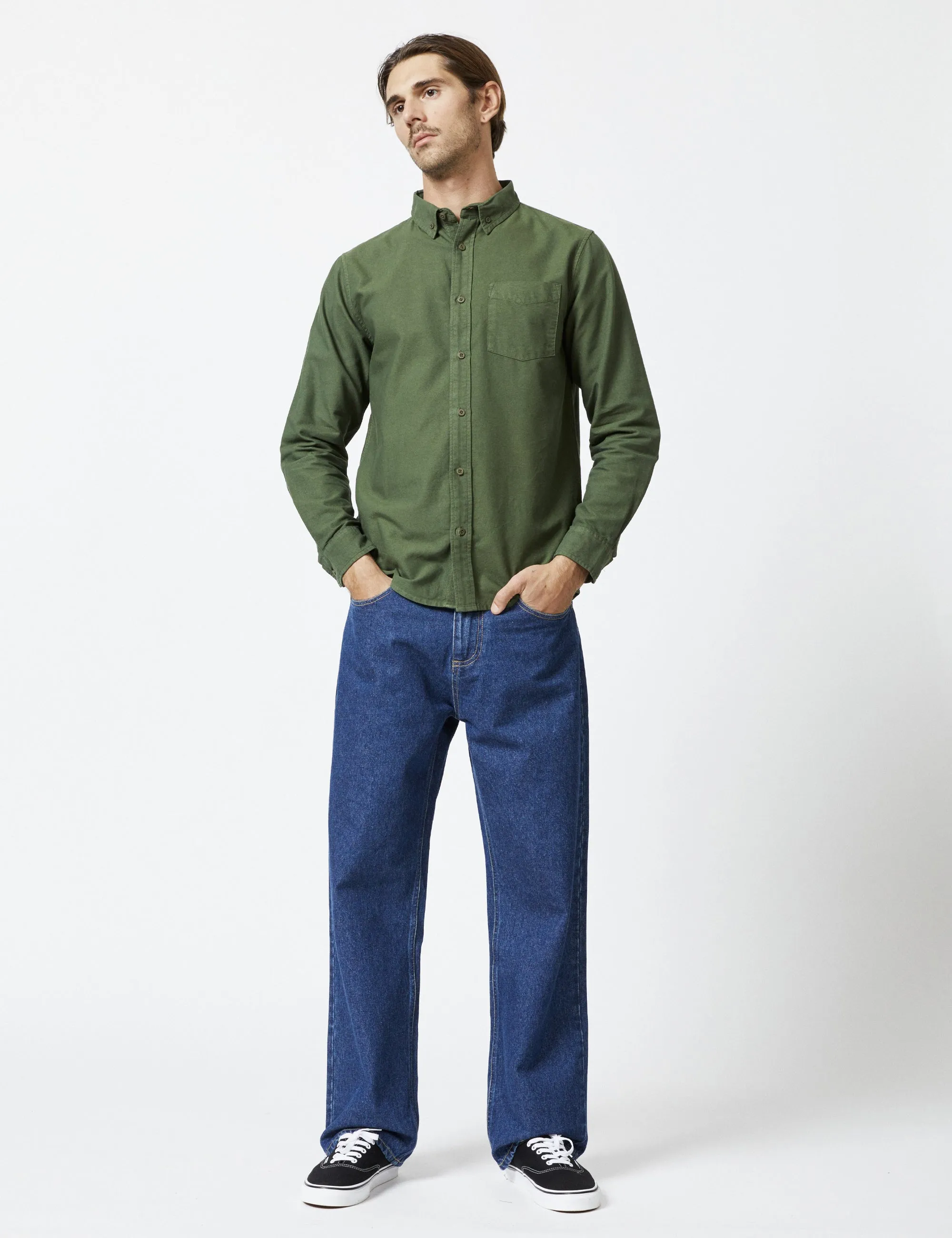 Oxford Long Sleeve Shirt - Fatigue