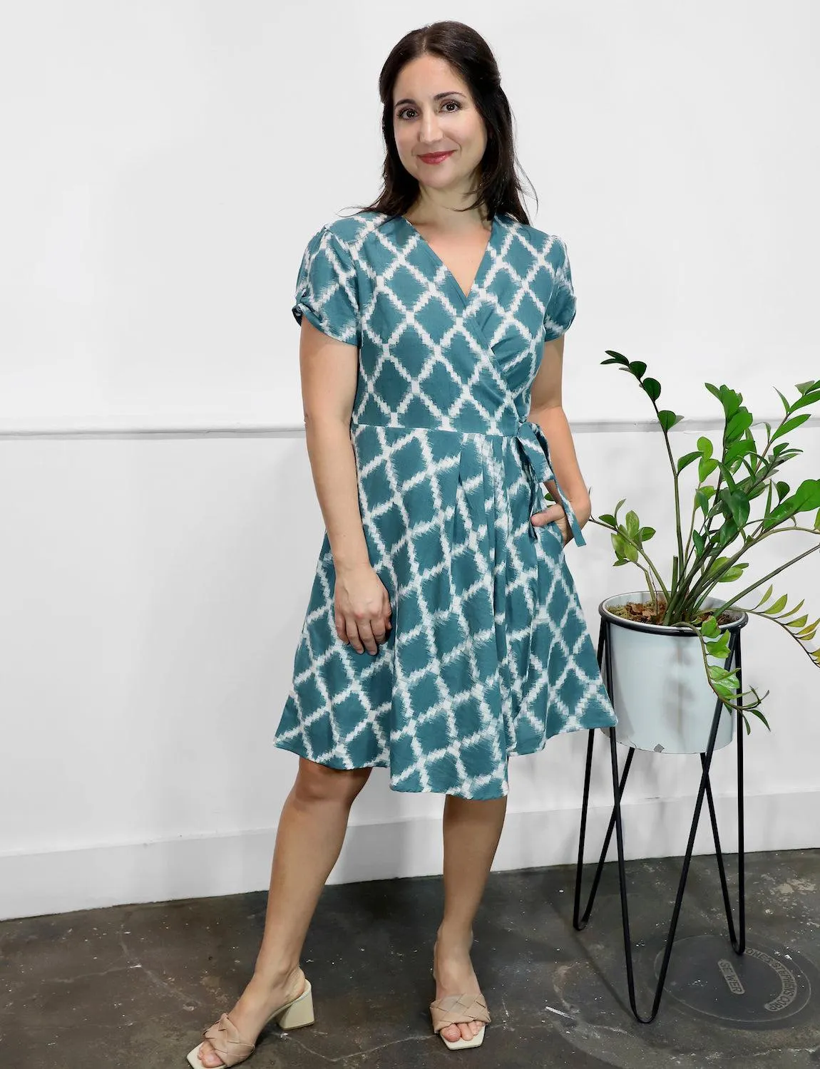 Regal Organic Cotton Wrap Dress