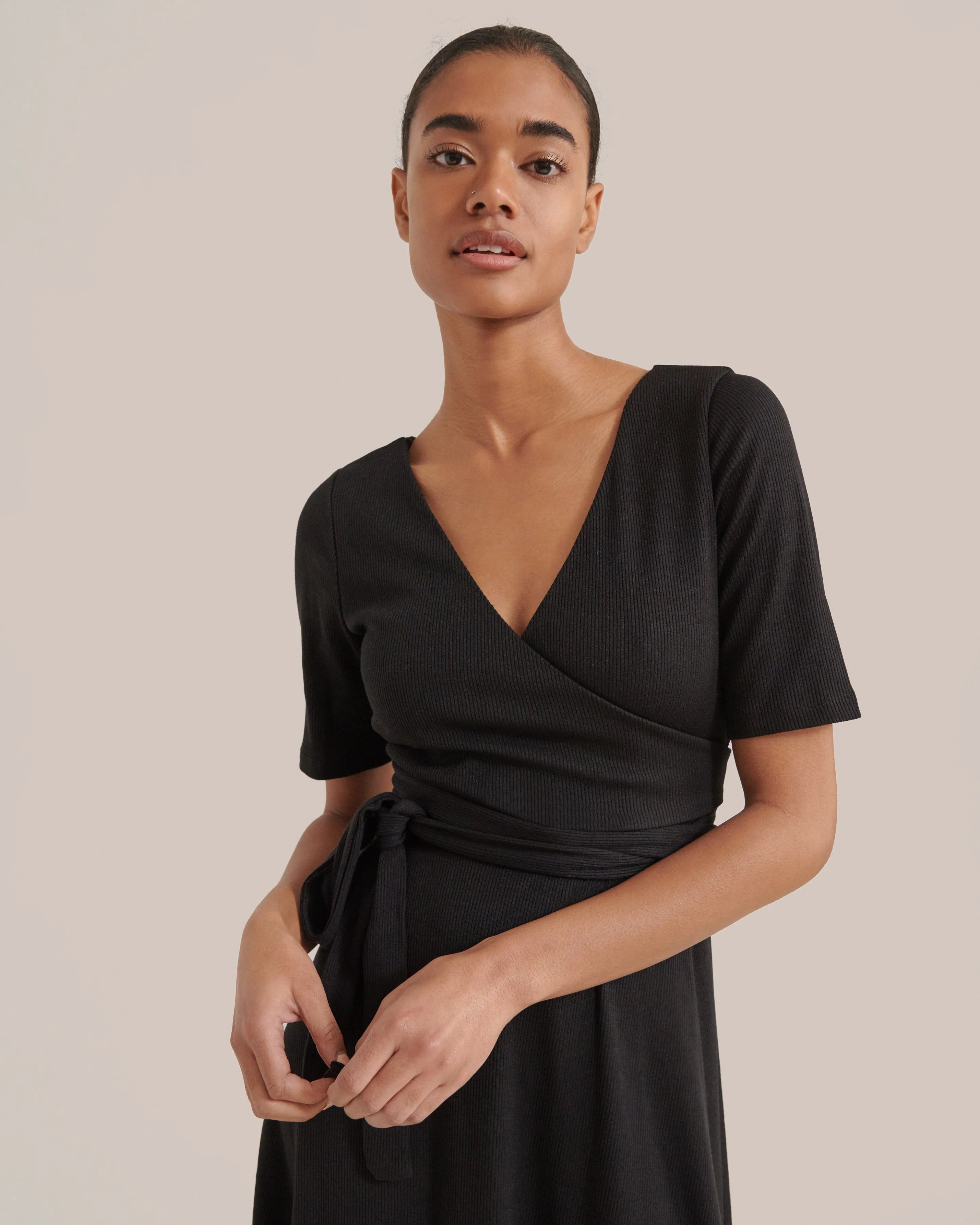 Ruth Wrap-Front Dress