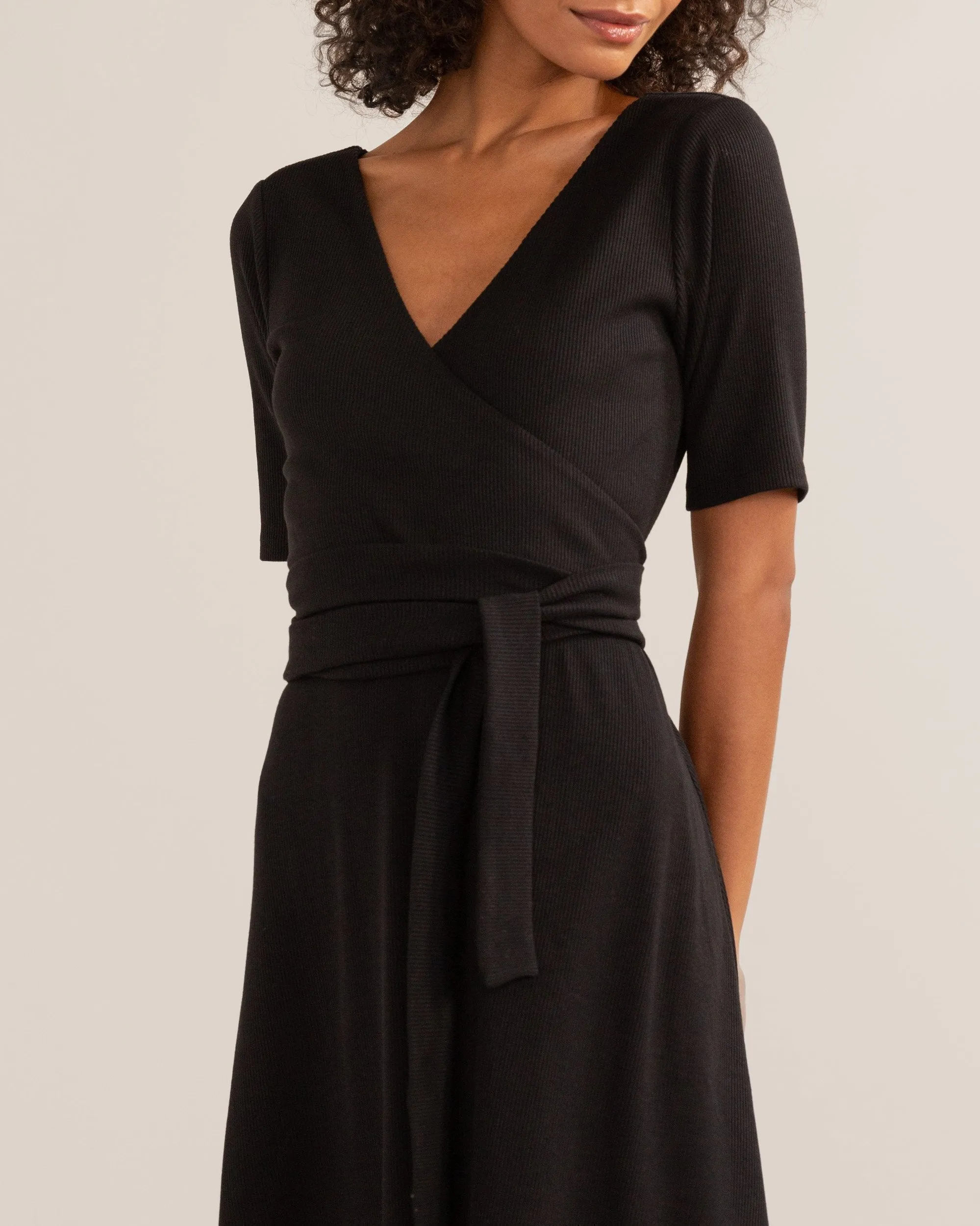 Ruth Wrap-Front Dress