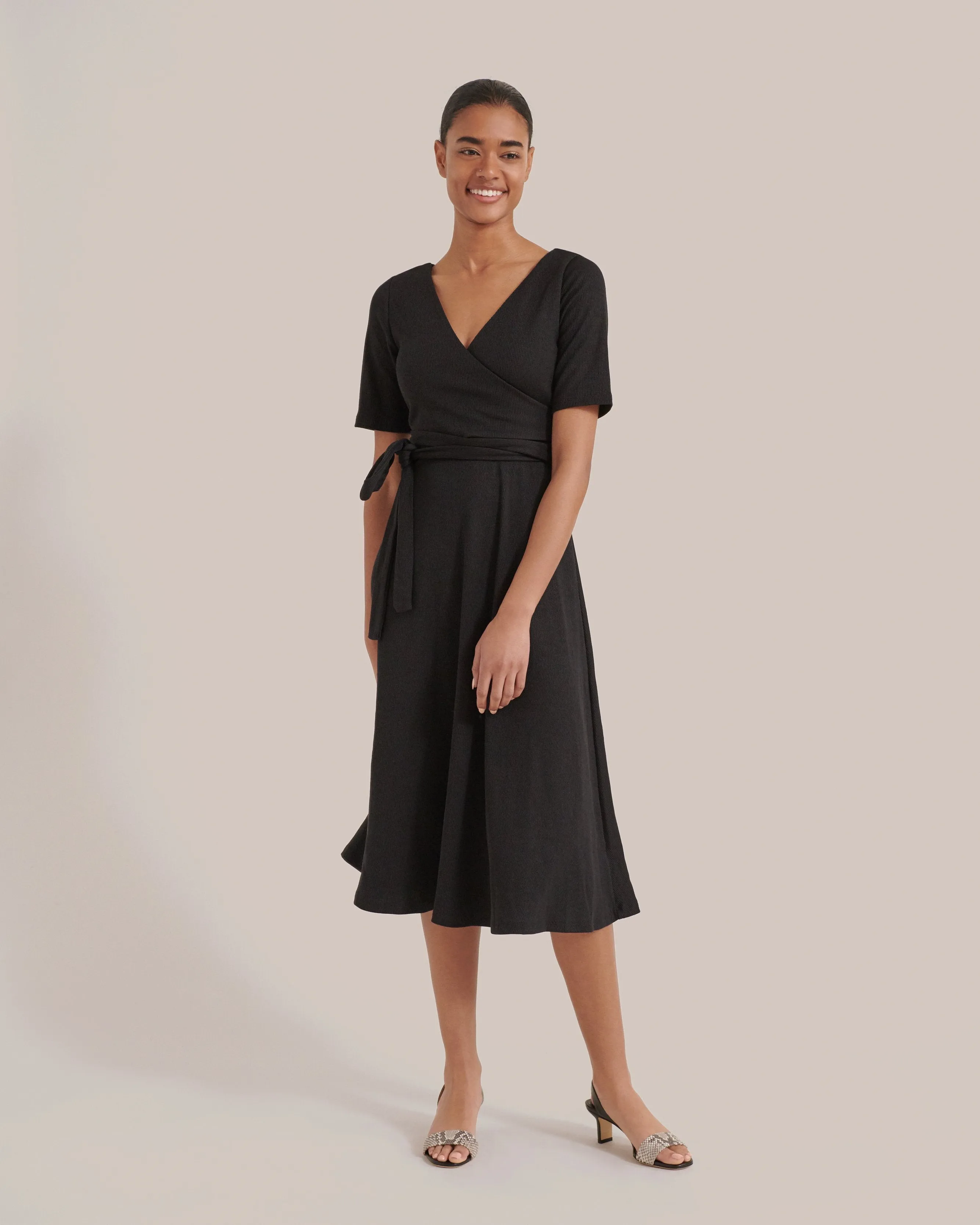 Ruth Wrap-Front Dress