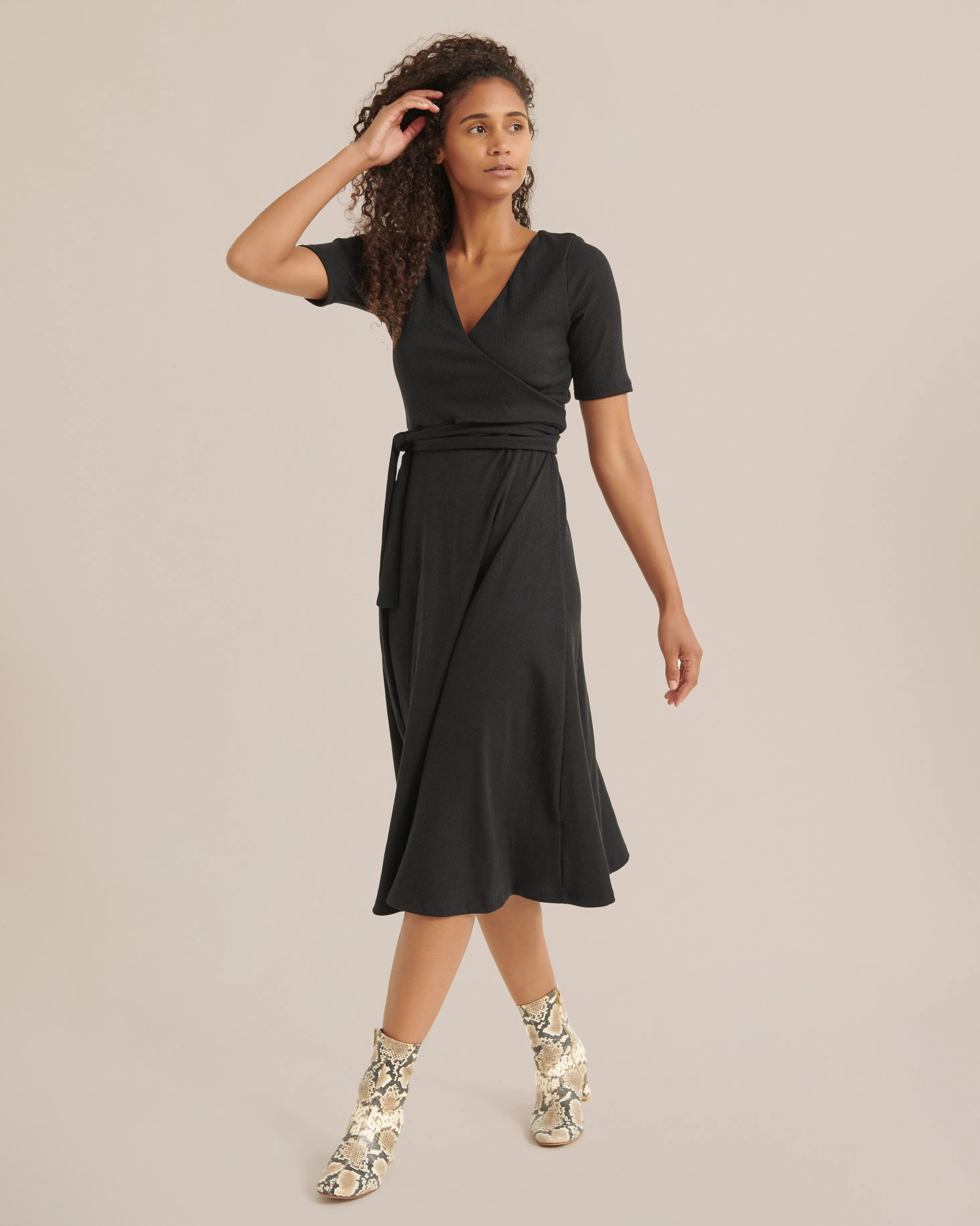 Ruth Wrap-Front Dress