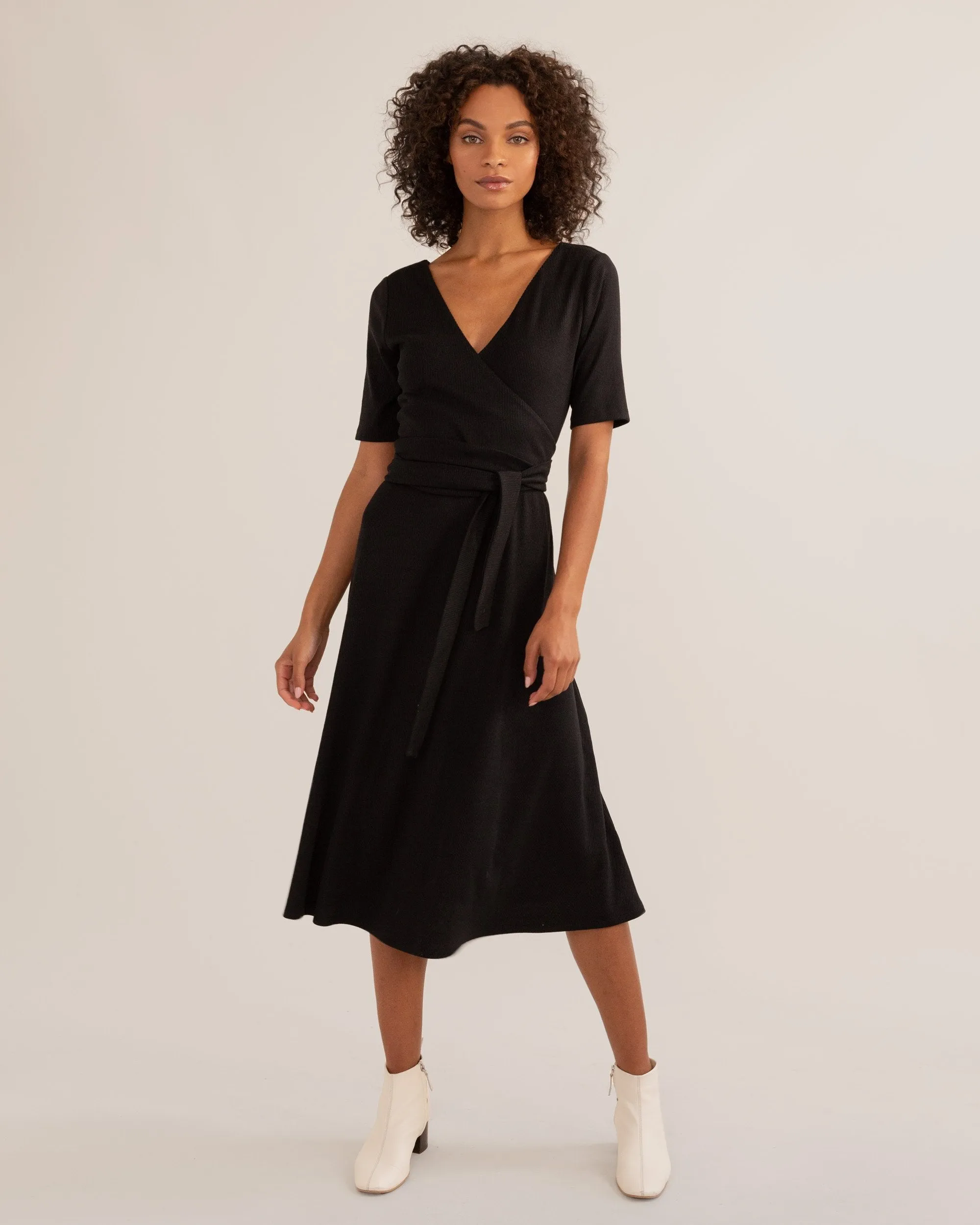 Ruth Wrap-Front Dress