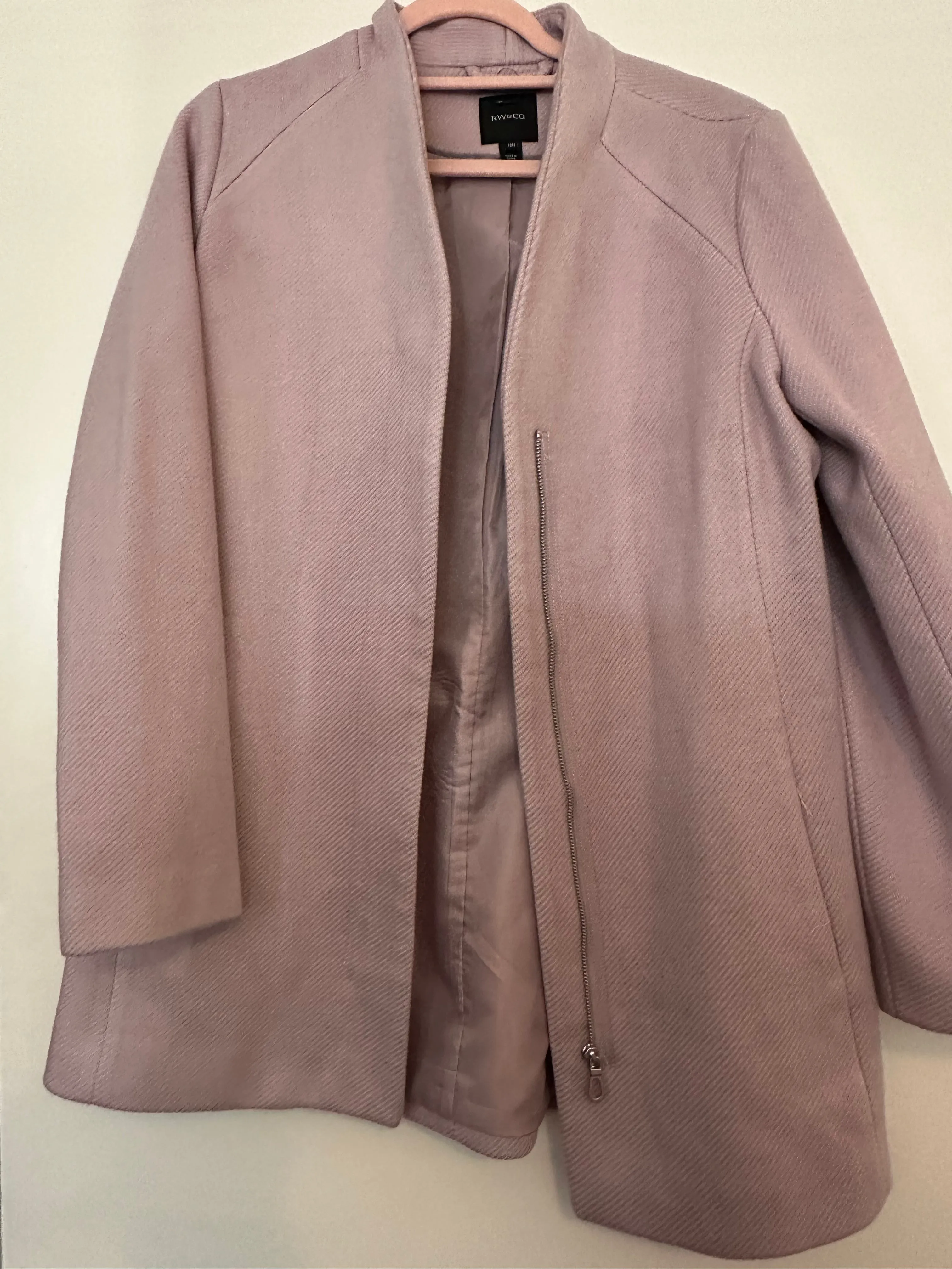 RW&Co Lavender Coat Sz M