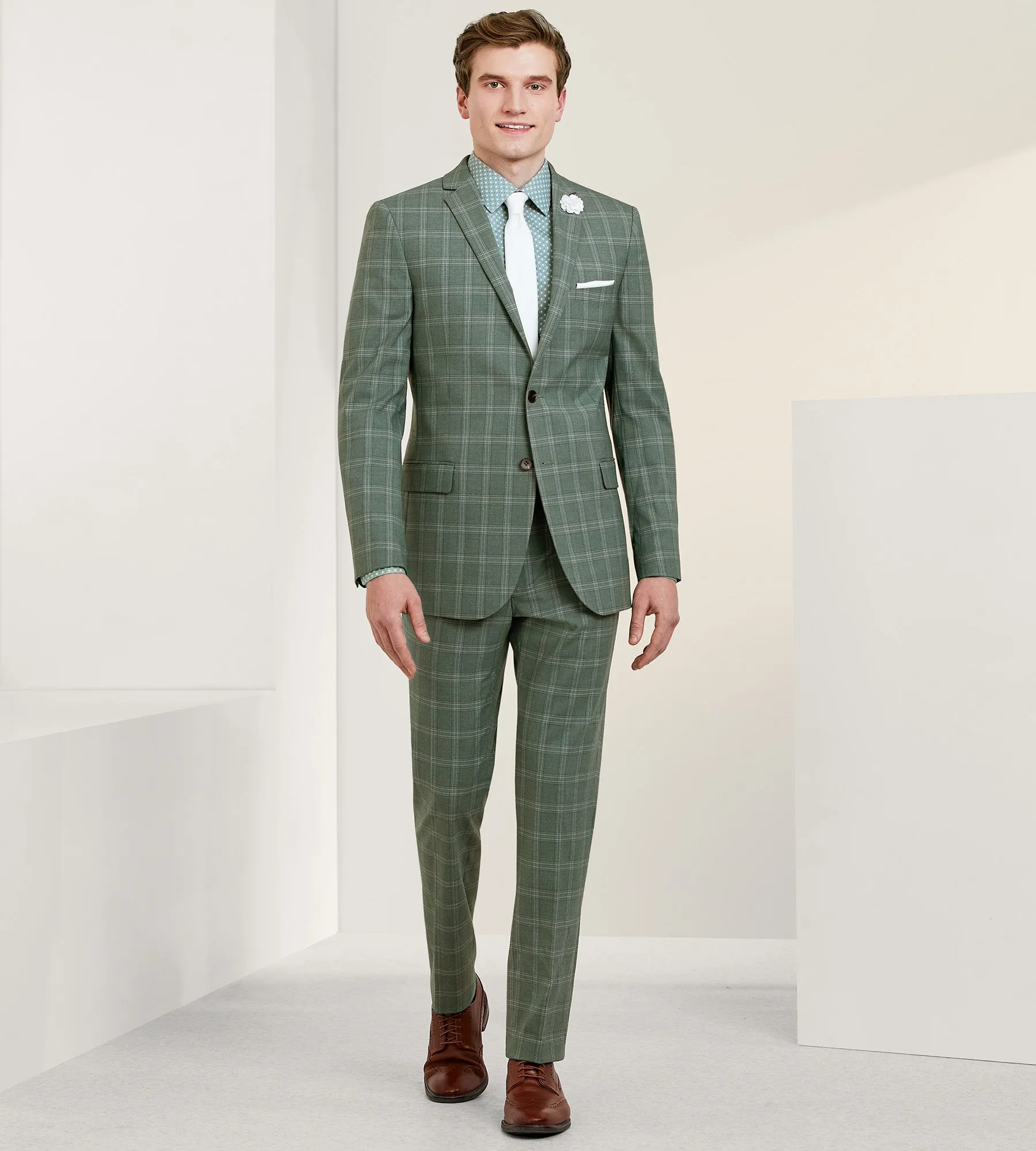 Slim Fit Check Suit Separate Jacket