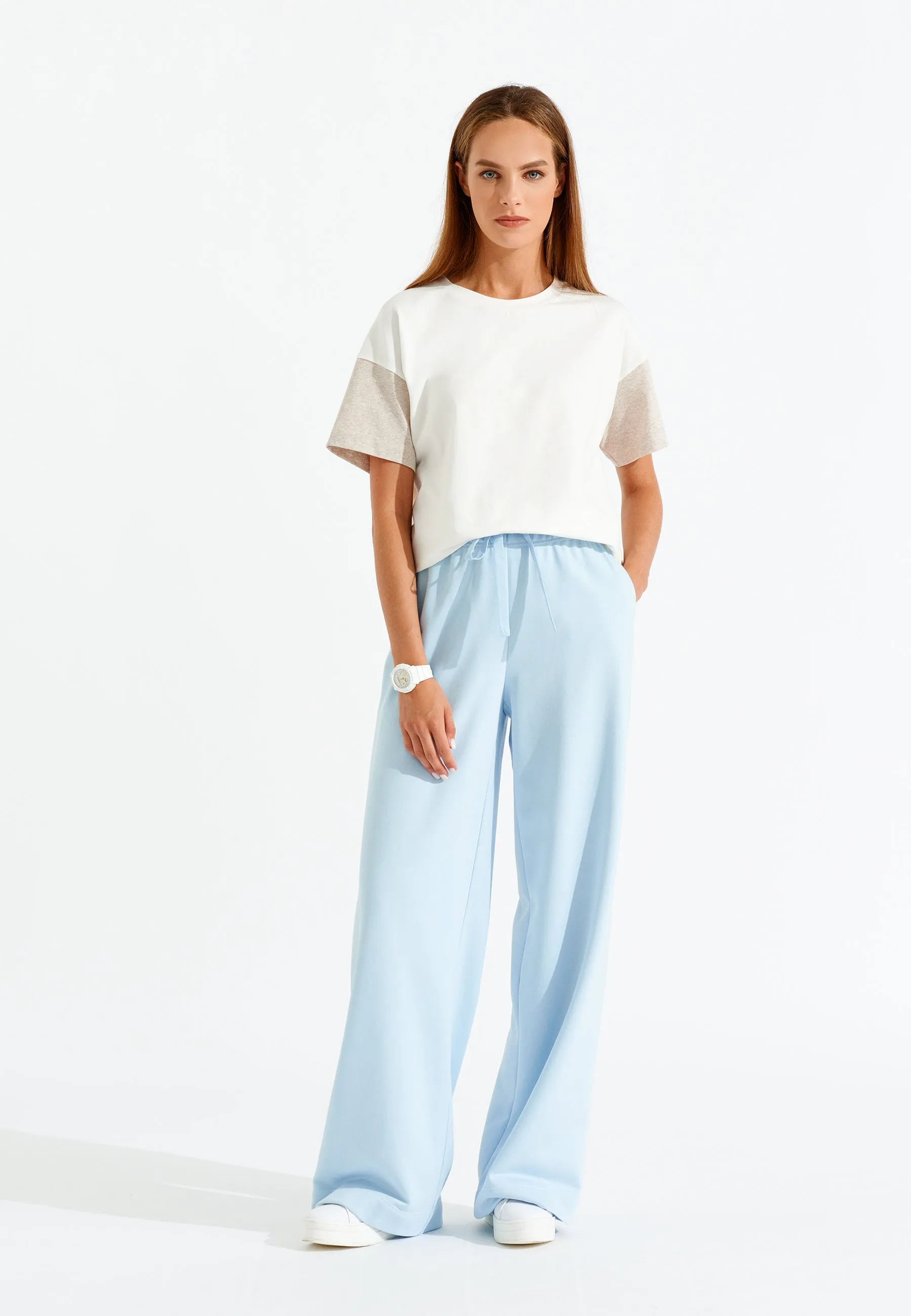 Soft High-Rise Wide-Leg Pants