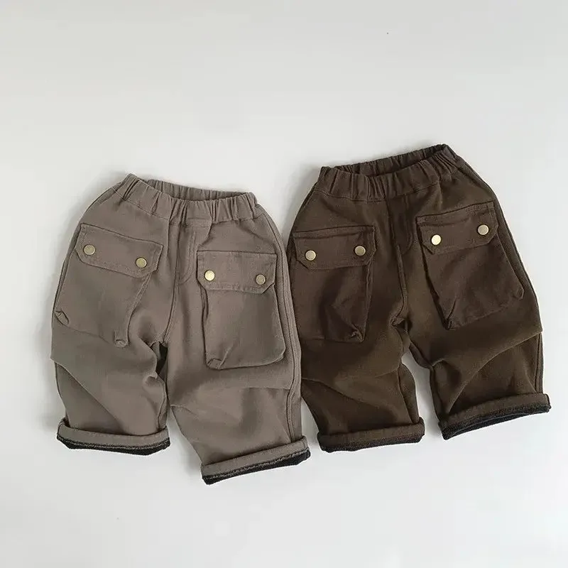 Thick Fleece Solid Pants