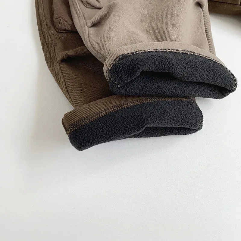 Thick Fleece Solid Pants