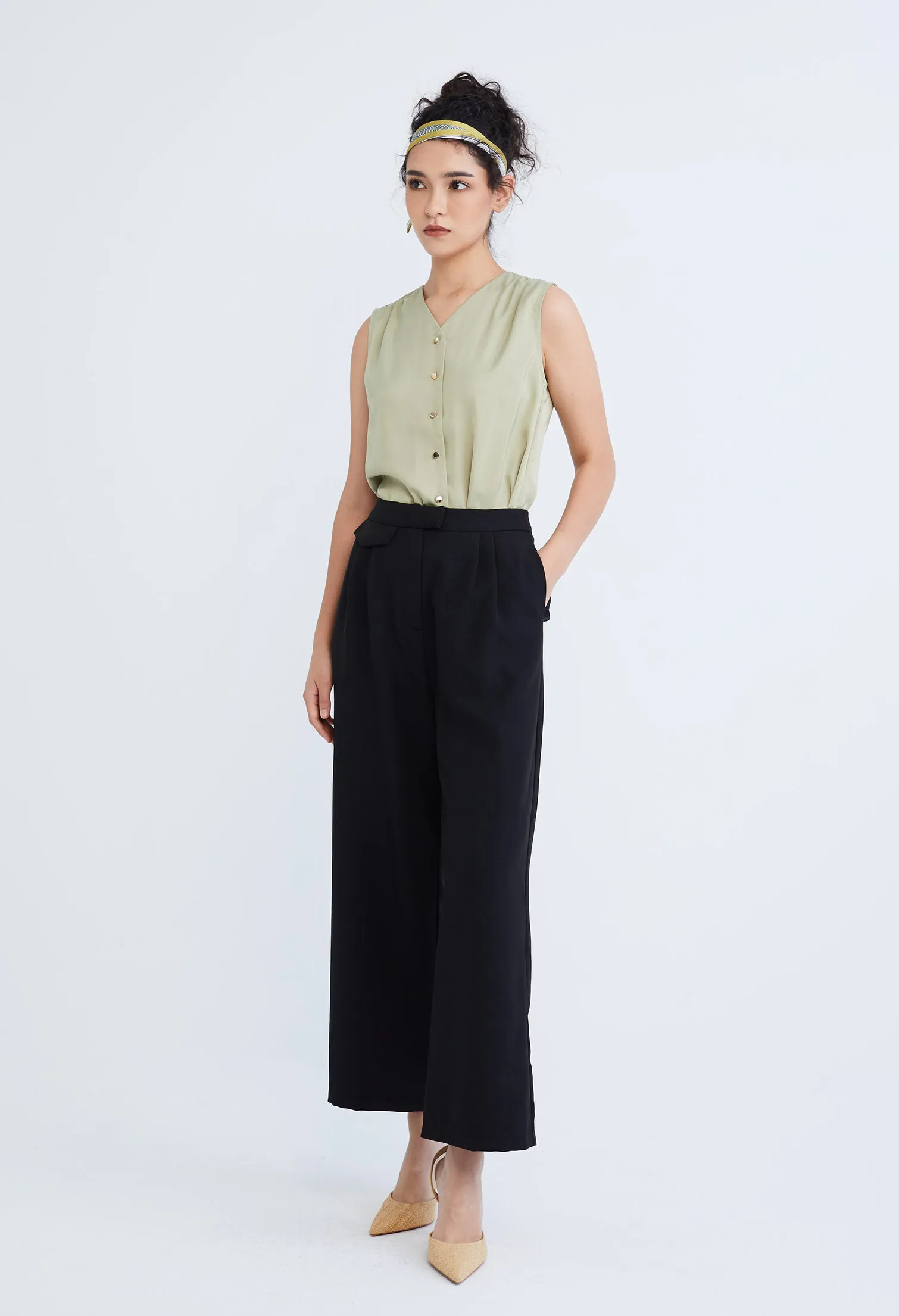 Versatile Polysoft Wide Leg Pants