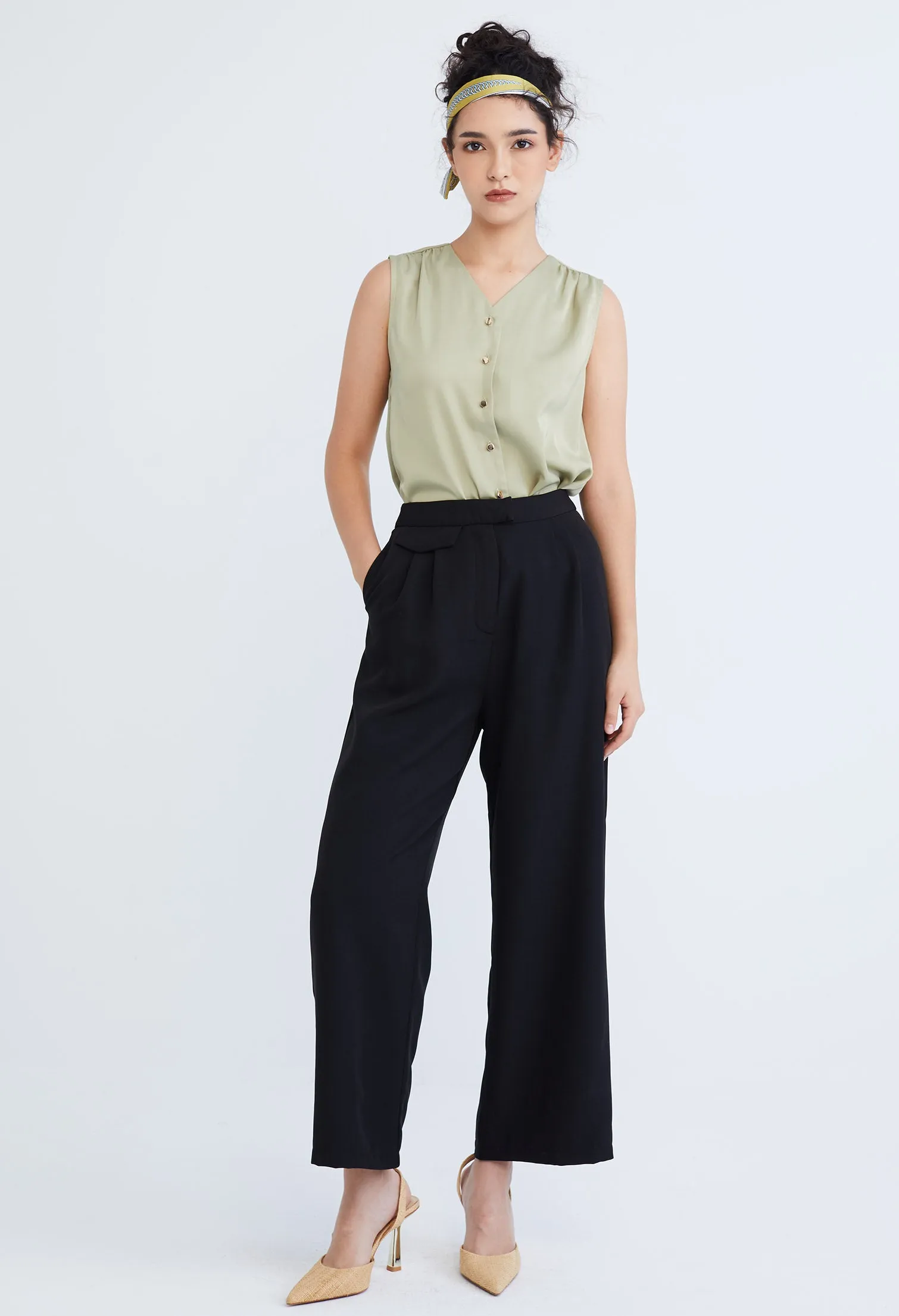 Versatile Polysoft Wide Leg Pants