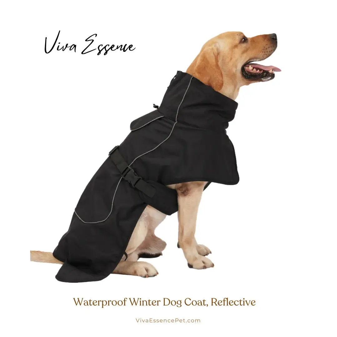 Waterproof Winter Dog Coat, Reflective, Warm Cotton Jacket