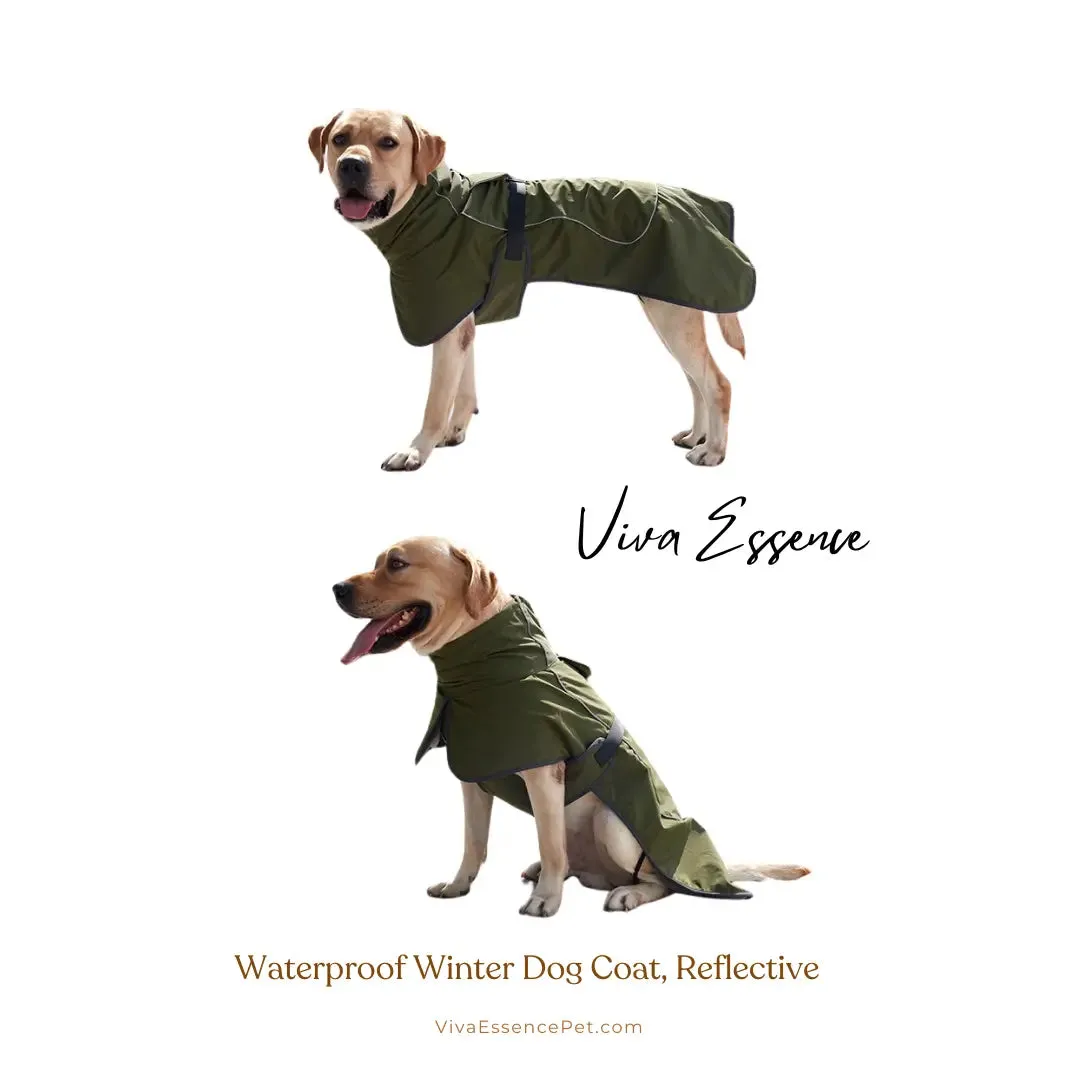 Waterproof Winter Dog Coat, Reflective, Warm Cotton Jacket